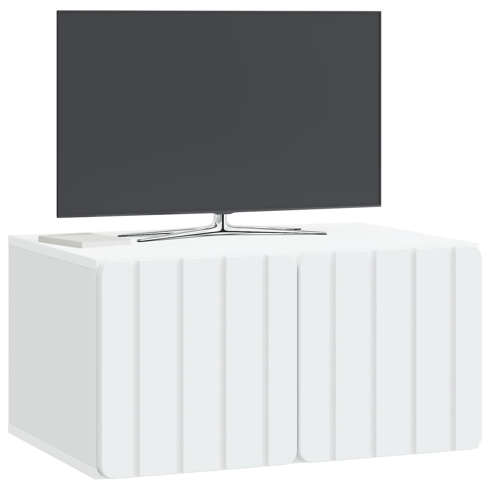 Wandmontierter TV-Schrank Weiß 59,5 x 41 x 30 cm Holzwerkstoff