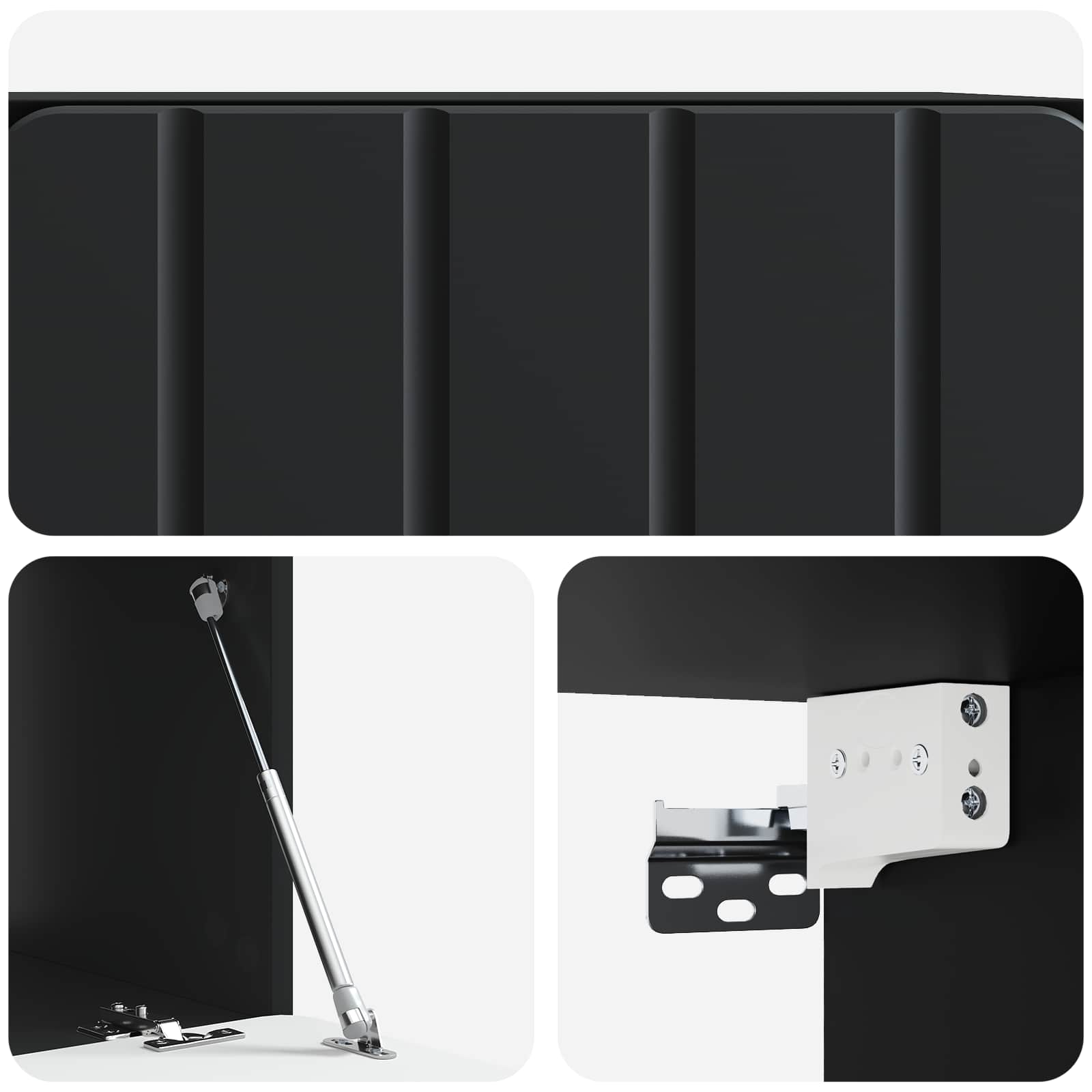 Wandmontierter TV-Schrank Schwarz 59,5 x 41 x 30 cm