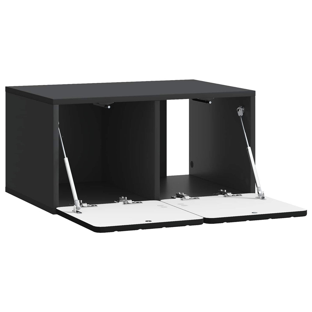 Wandmontierter TV-Schrank Schwarz 59,5 x 41 x 30 cm