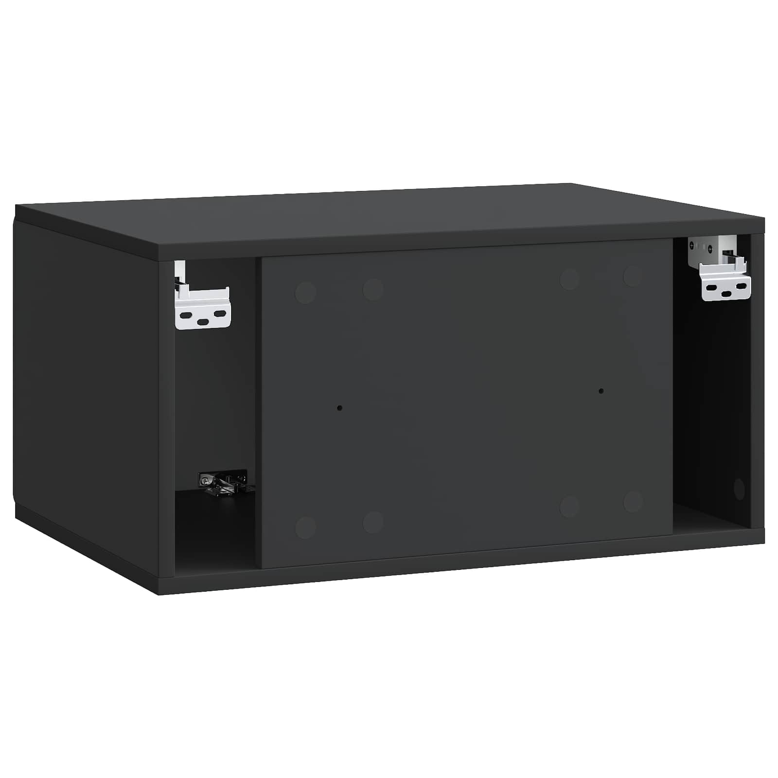 Wandmontierter TV-Schrank Schwarz 59,5 x 41 x 30 cm