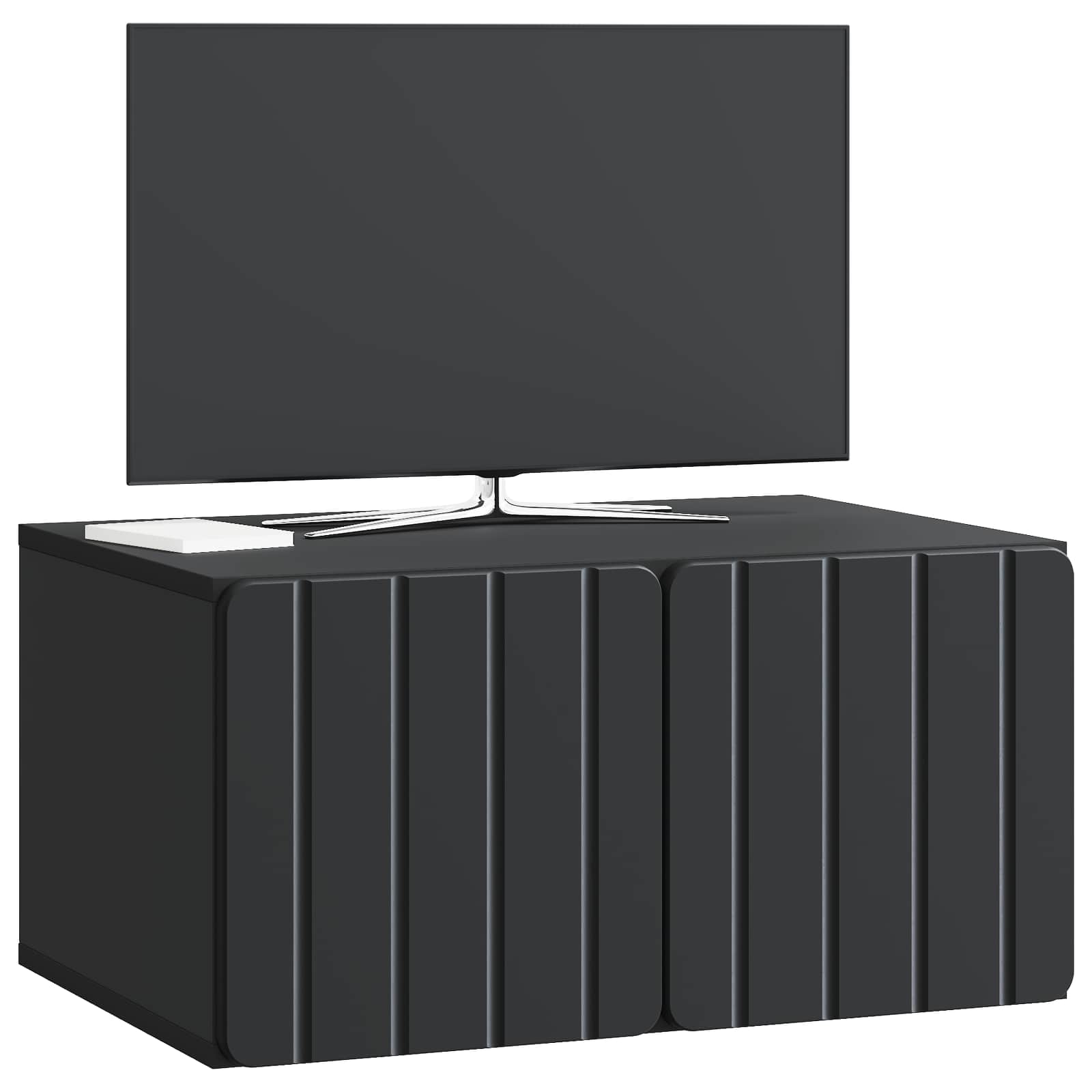 Wandmontierter TV-Schrank Schwarz 59,5 x 41 x 30 cm