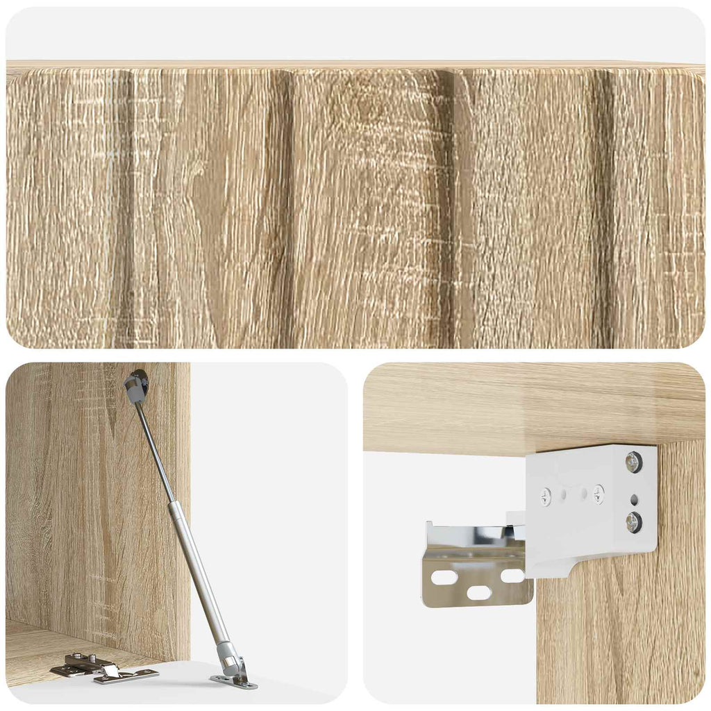Wandmontierter TV-Schrank Sonoma-Eiche 59,5 x 41 x 30 cm