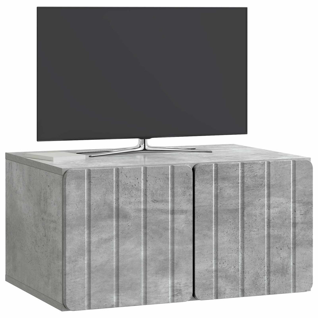 Wandmontierter TV-Schrank Betongrau 59,5 x 41 x 30 cm