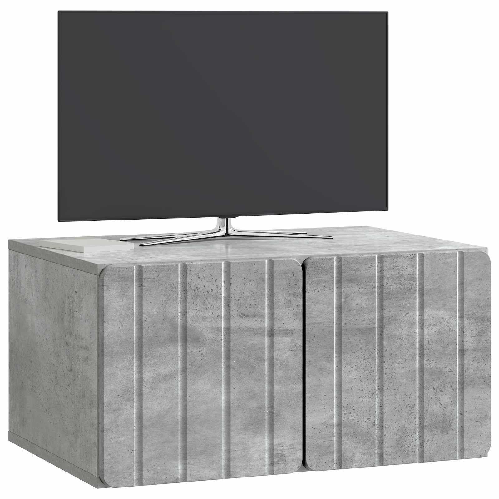 Wandmontierter TV-Schrank Betongrau 59,5 x 41 x 30 cm