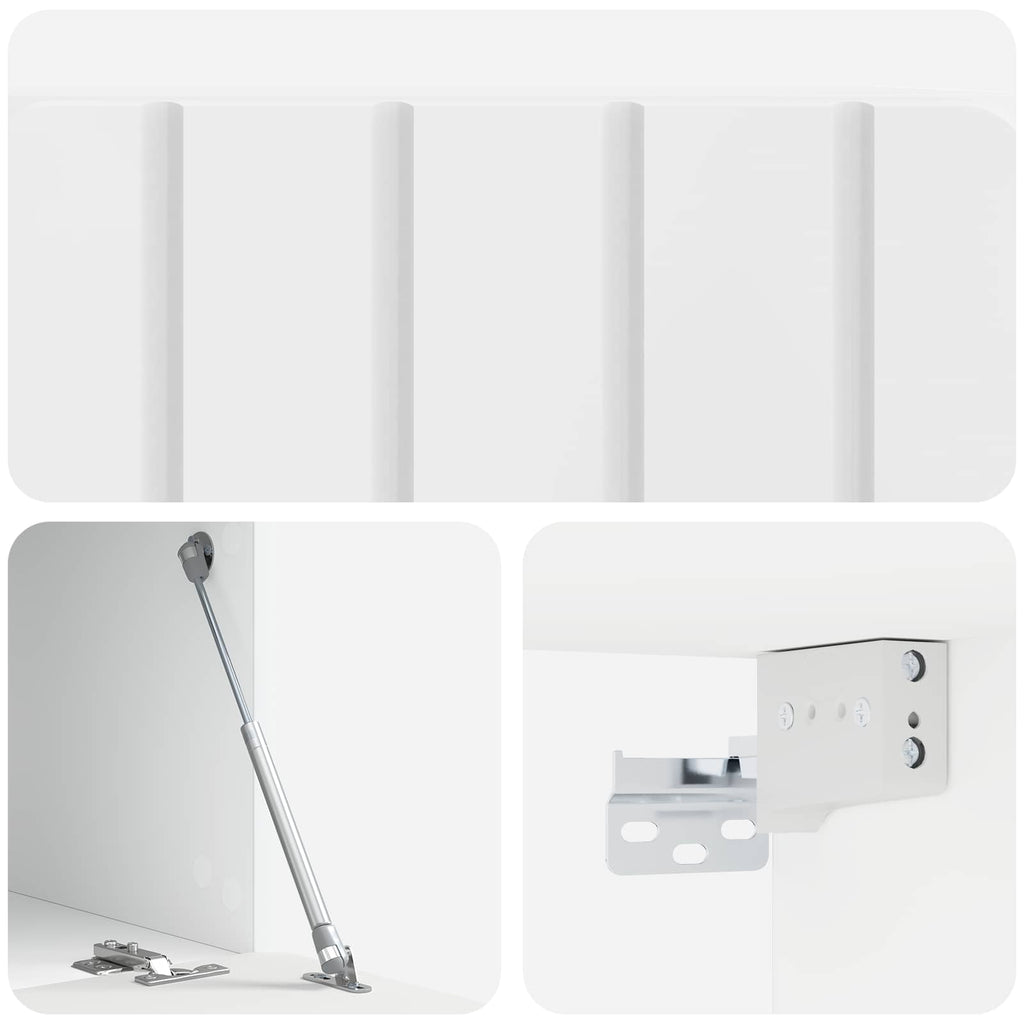 Wandmontierter TV-Schrank Hochglanz Weiß 59,5 x 41 x 30 cm