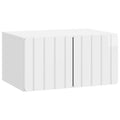 Wandmontierter TV-Schrank Hochglanz Weiß 59,5 x 41 x 30 cm