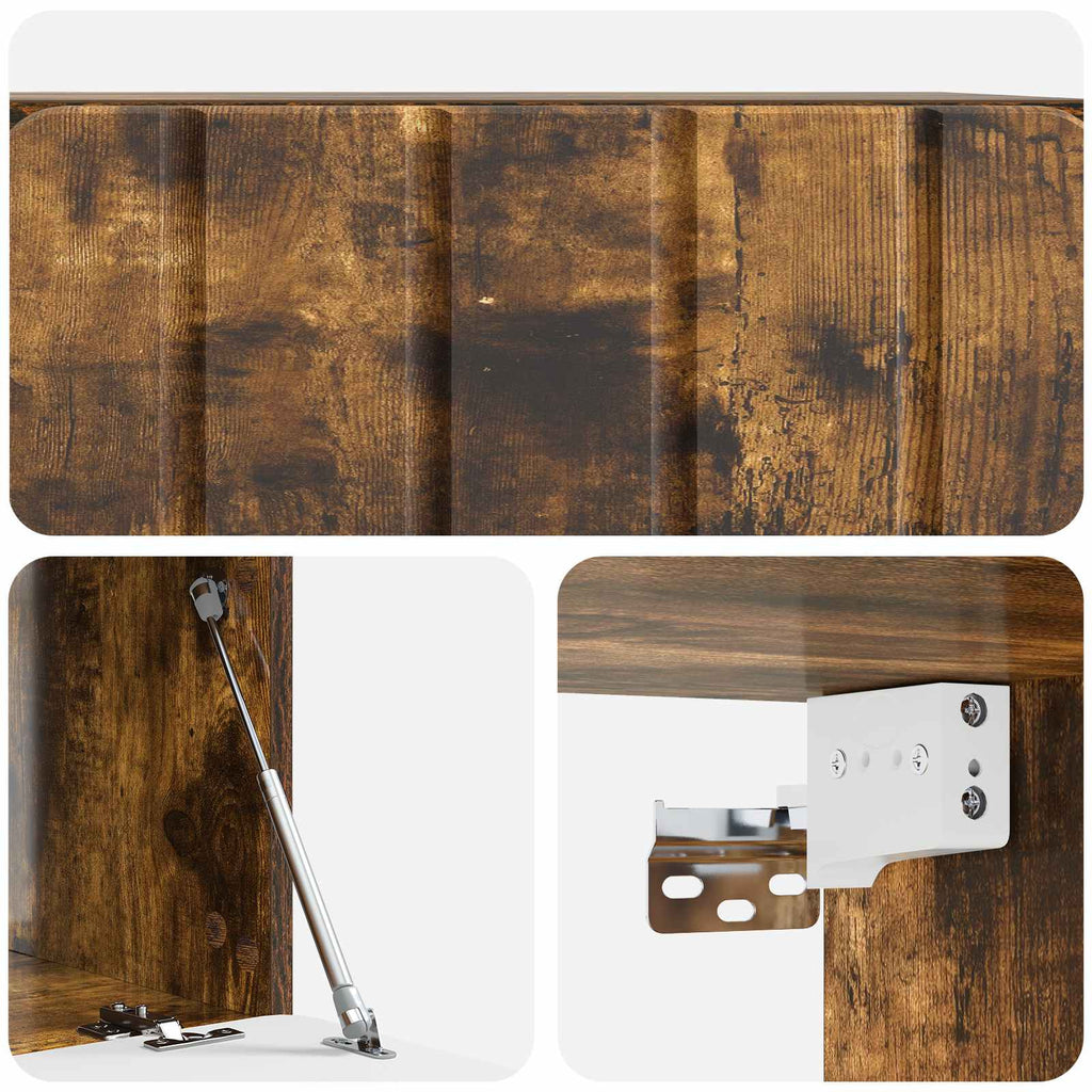 Wandmontierter TV-Schrank Geräucherte Eiche 59,5 x 41 x 30 cm