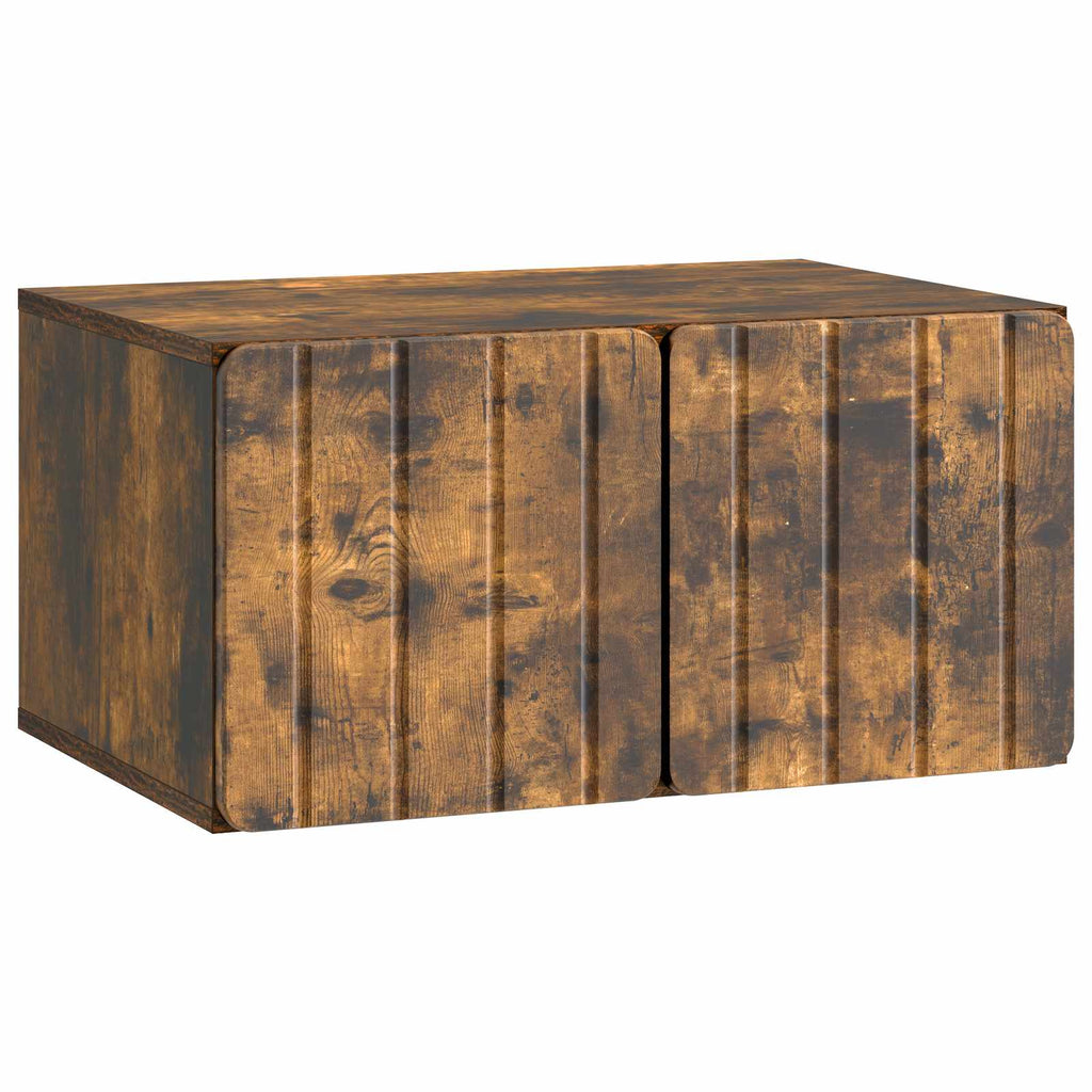 Wandmontierter TV-Schrank Geräucherte Eiche 59,5 x 41 x 30 cm
