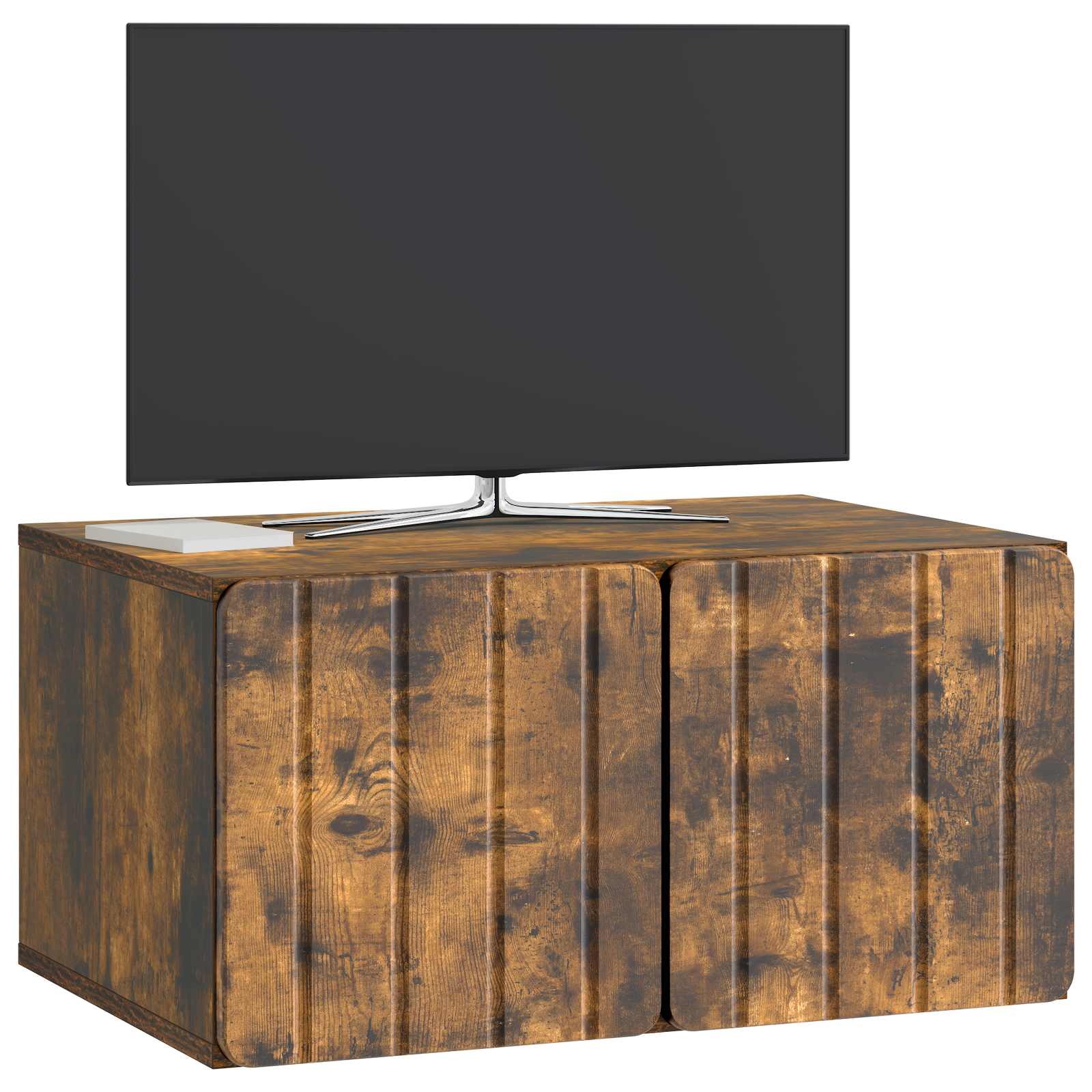 Wandmontierter TV-Schrank Geräucherte Eiche 59,5 x 41 x 30 cm
