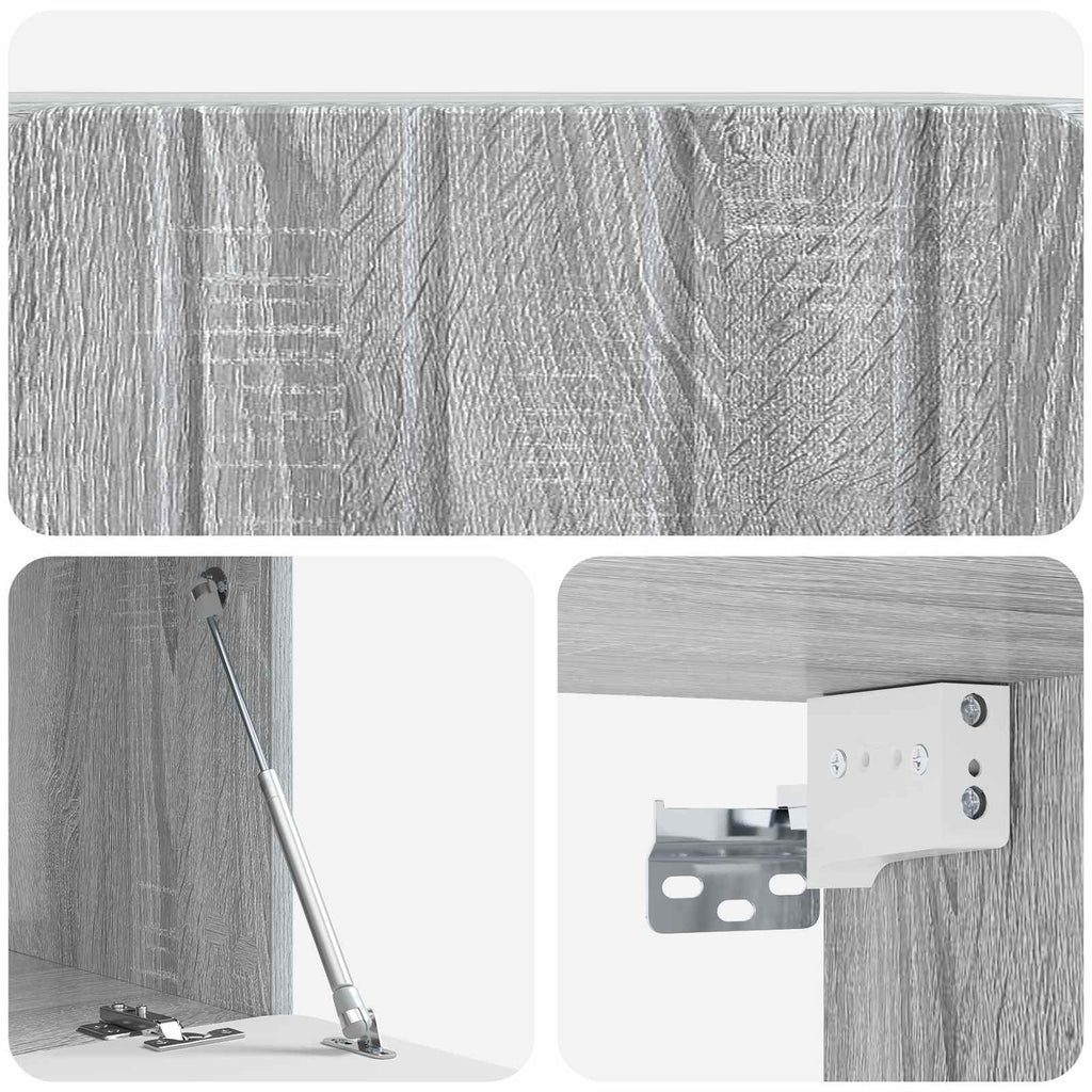 Wandmontierter TV-Schrank Graues Sonoma 59,5 x 41 x 30 cm