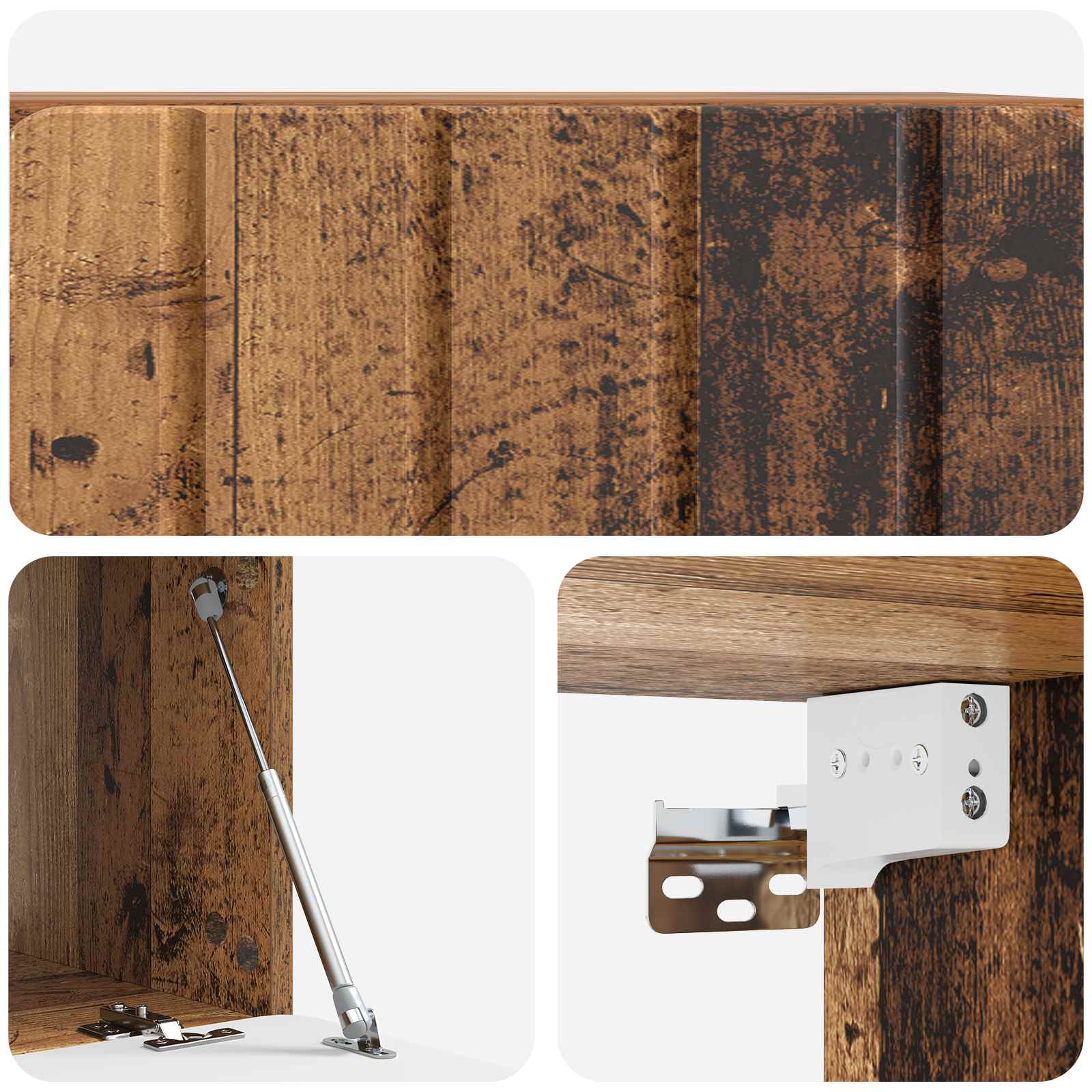 Wandmontierter TV-Schrank Altholz 59,5 x 41 x 30 cm