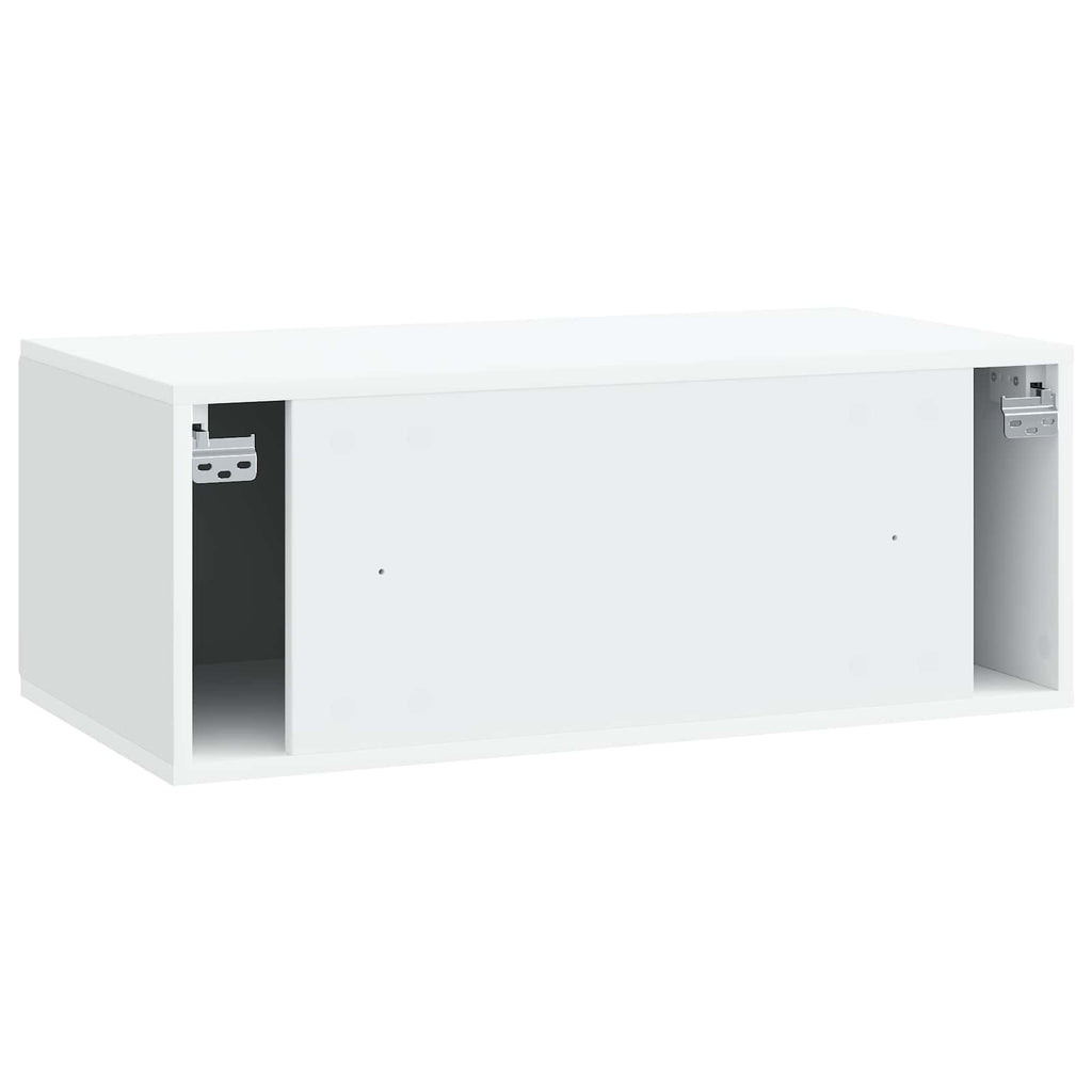 Wandmontierter TV-Schrank Weiß 78,5 x 41 x 30 cm Holzwerkstoff