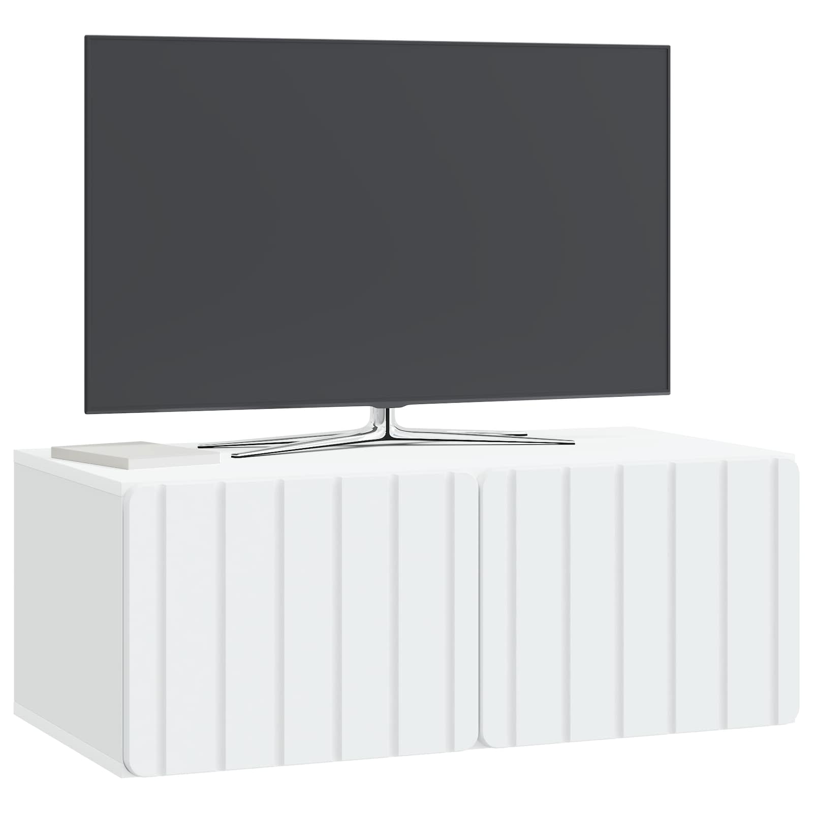 Wandmontierter TV-Schrank Weiß 78,5 x 41 x 30 cm Holzwerkstoff