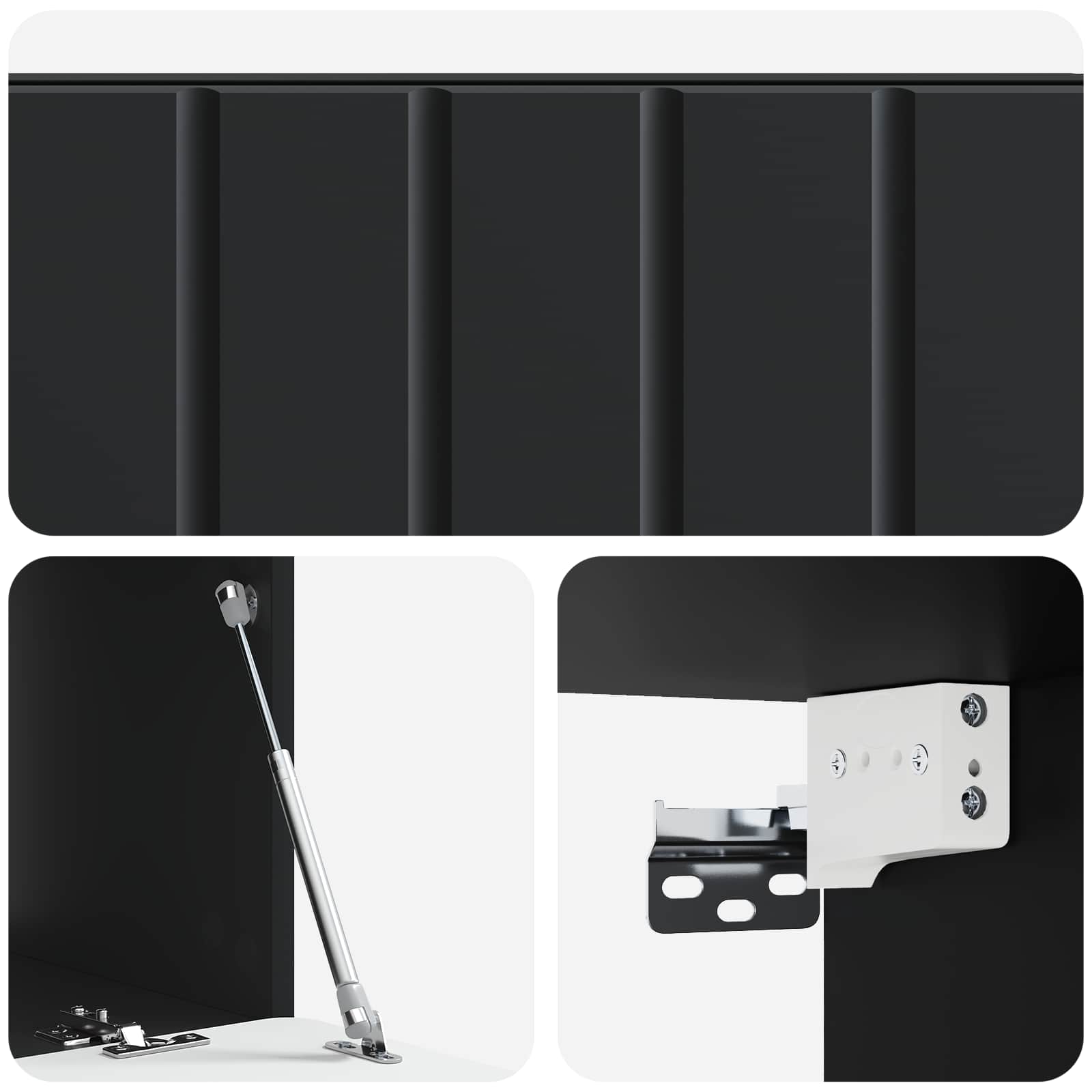 Wandmontierter TV-Schrank Schwarz 78,5 x 41 x 30 cm
