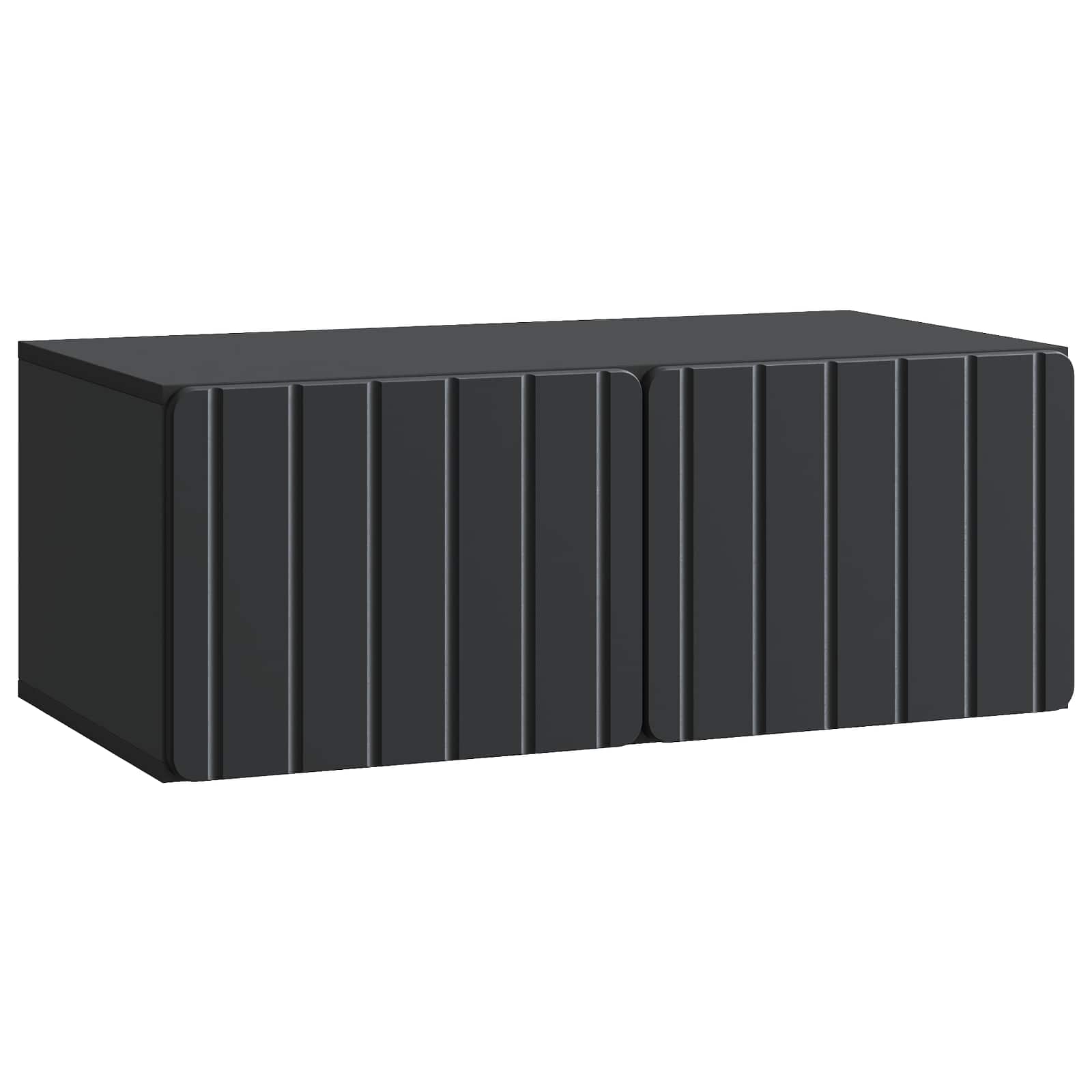 Wandmontierter TV-Schrank Schwarz 78,5 x 41 x 30 cm