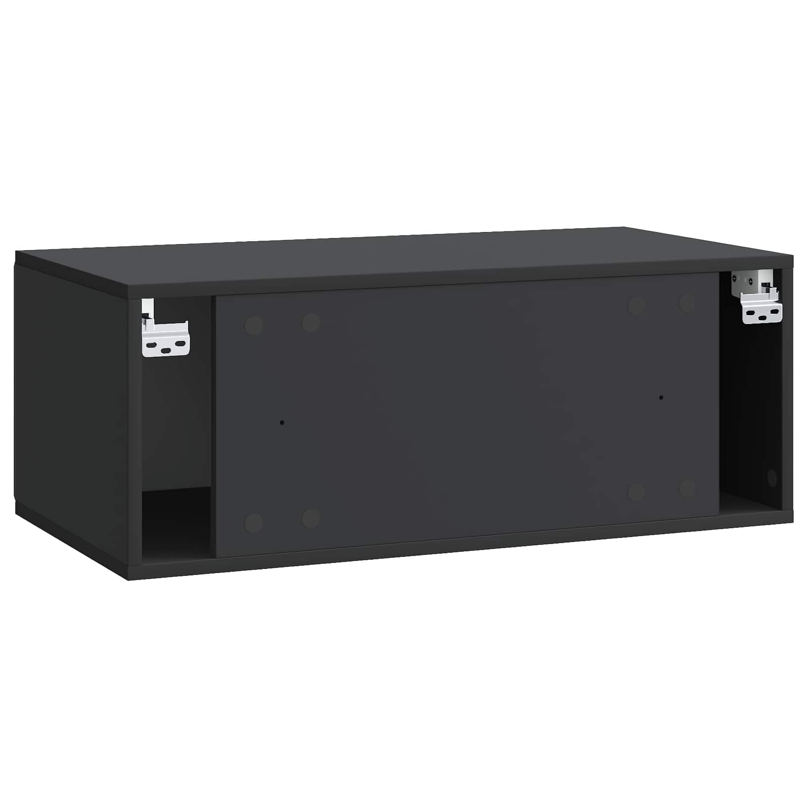 Wandmontierter TV-Schrank Schwarz 78,5 x 41 x 30 cm