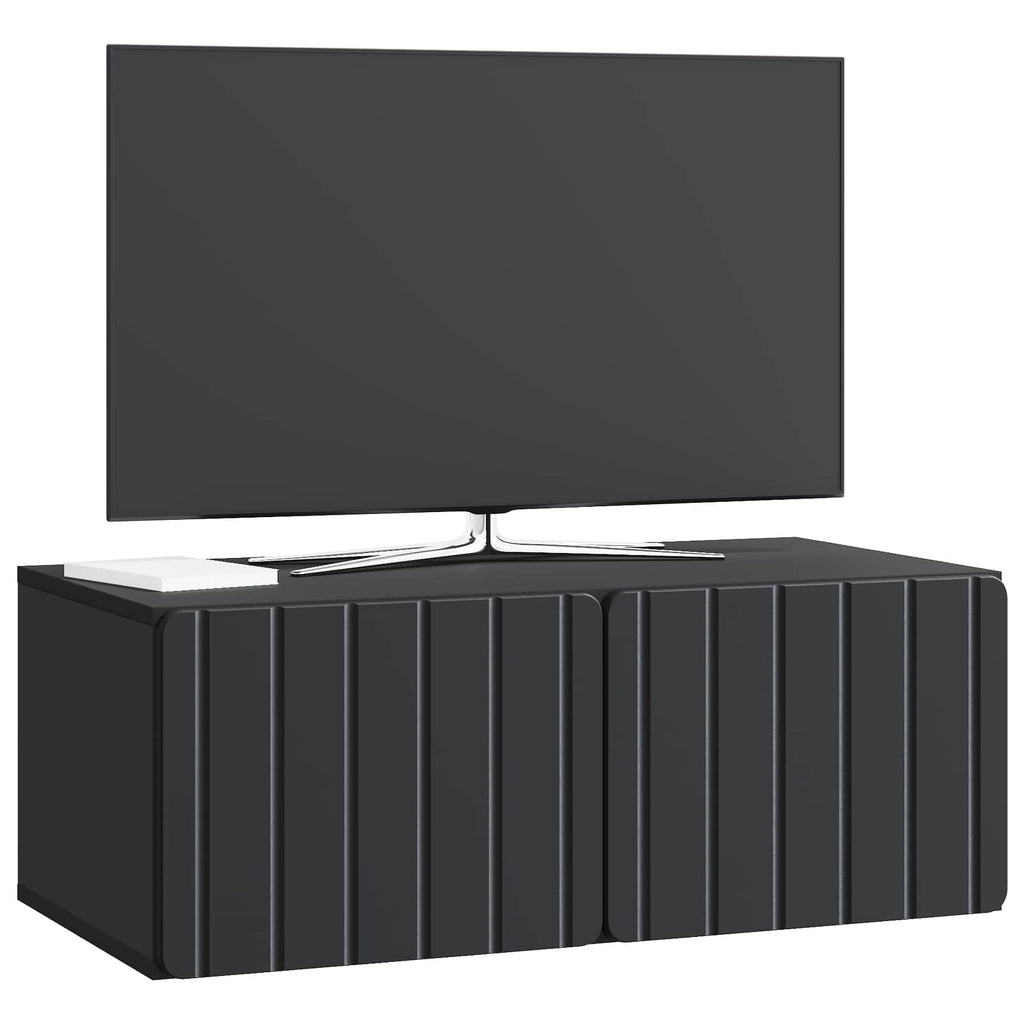 Wandmontierter TV-Schrank Schwarz 78,5 x 41 x 30 cm