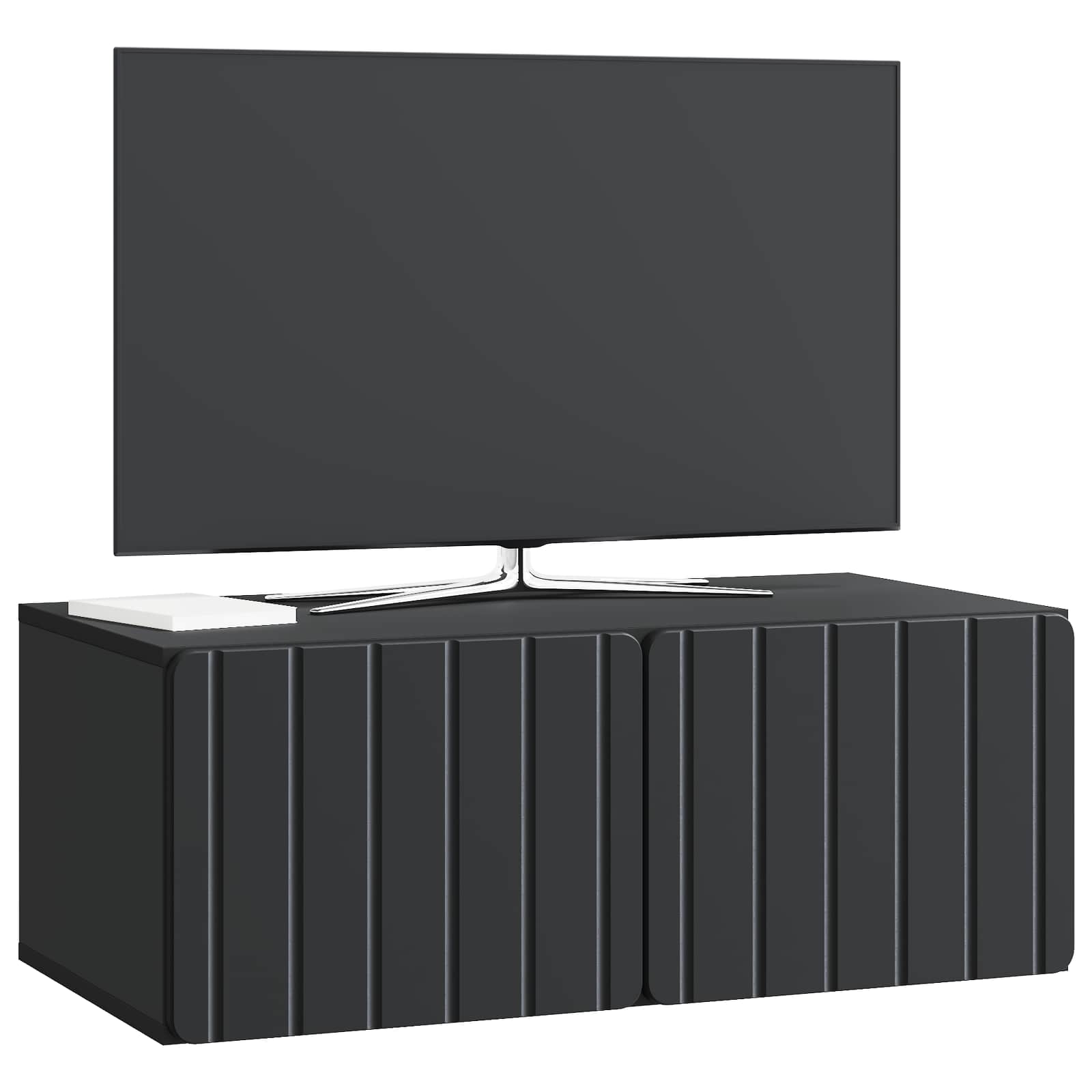 Wandmontierter TV-Schrank Schwarz 78,5 x 41 x 30 cm