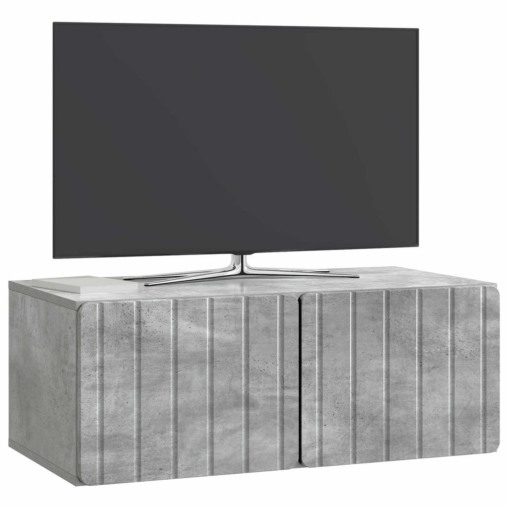 Wandmontierter TV-Schrank Betongrau 78,5 x 41 x 30 cm