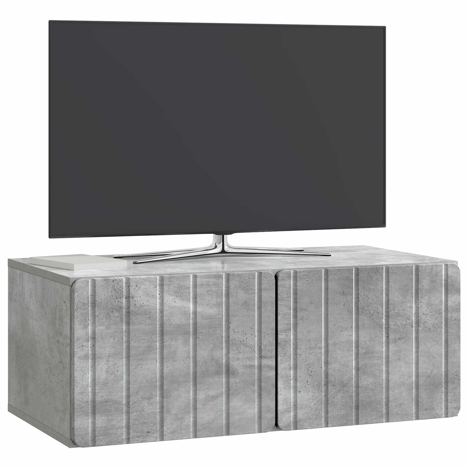 Wandmontierter TV-Schrank Betongrau 78,5 x 41 x 30 cm