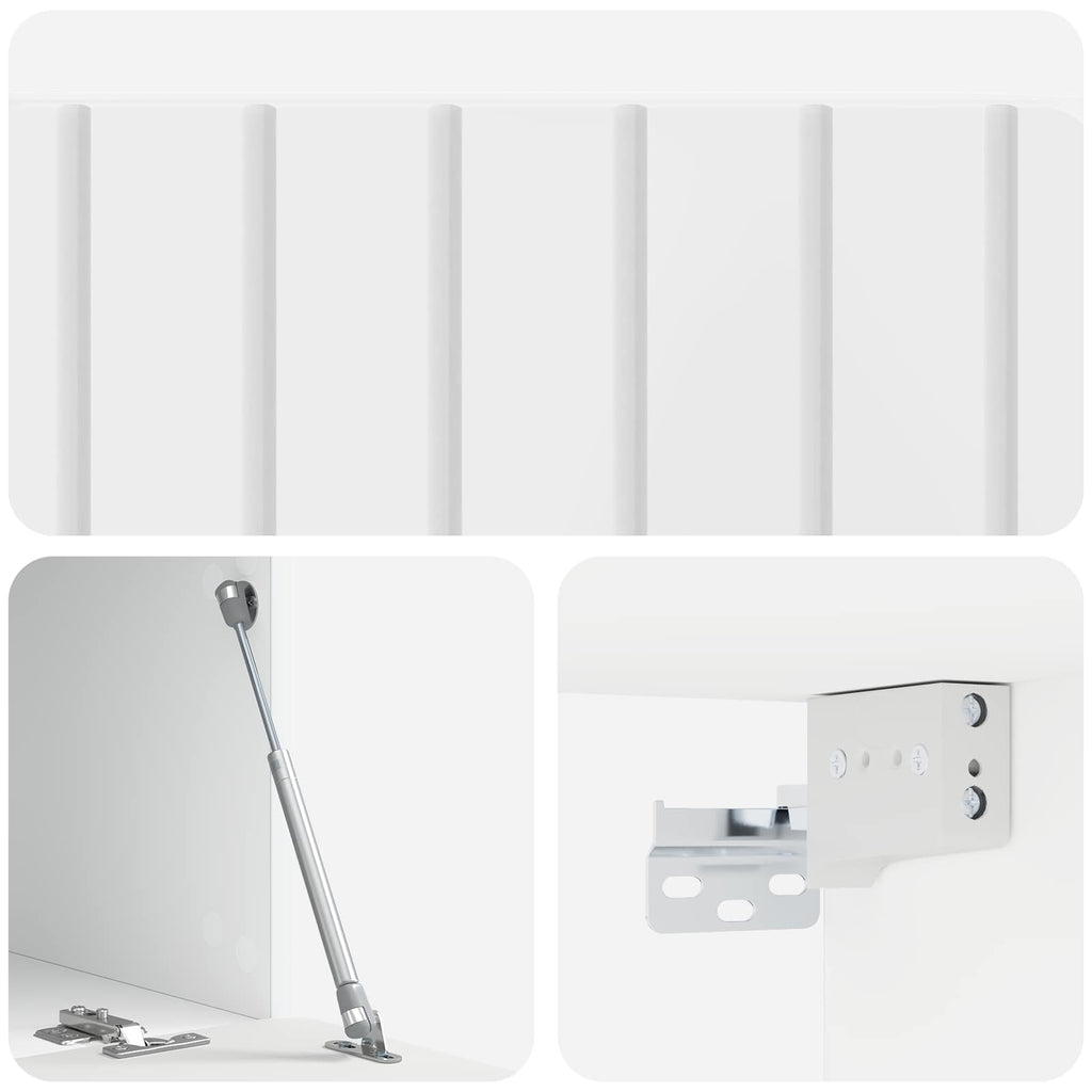 Wandmontierter TV-Schrank Hochglanz Weiß 78,5 x 41 x 30 cm