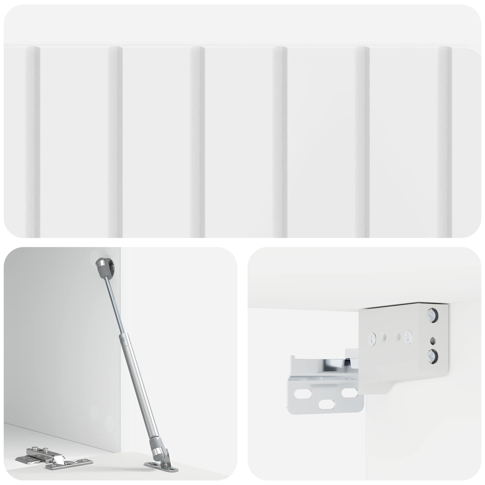 Wandmontierter TV-Schrank Hochglanz Weiß 78,5 x 41 x 30 cm