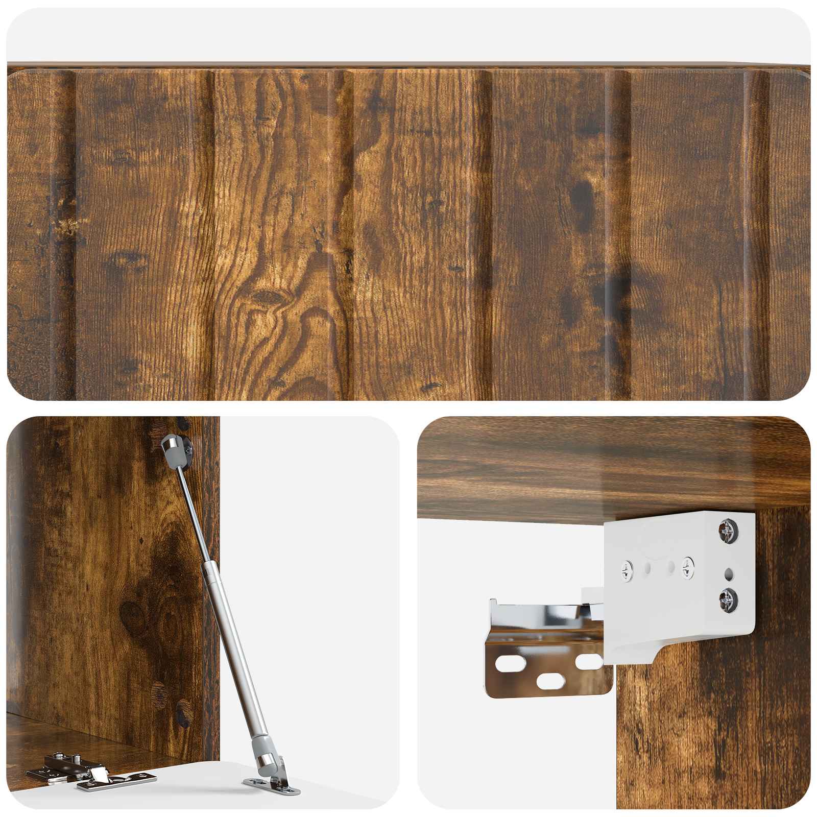 Wandmontierter TV-Schrank Geräucherte Eiche 78,5 x 41 x 30 cm