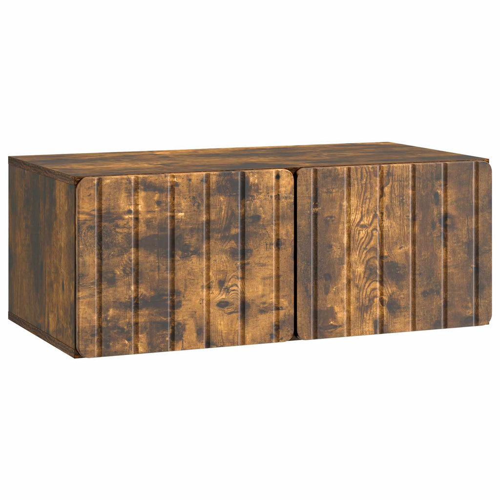 Wandmontierter TV-Schrank Geräucherte Eiche 78,5 x 41 x 30 cm