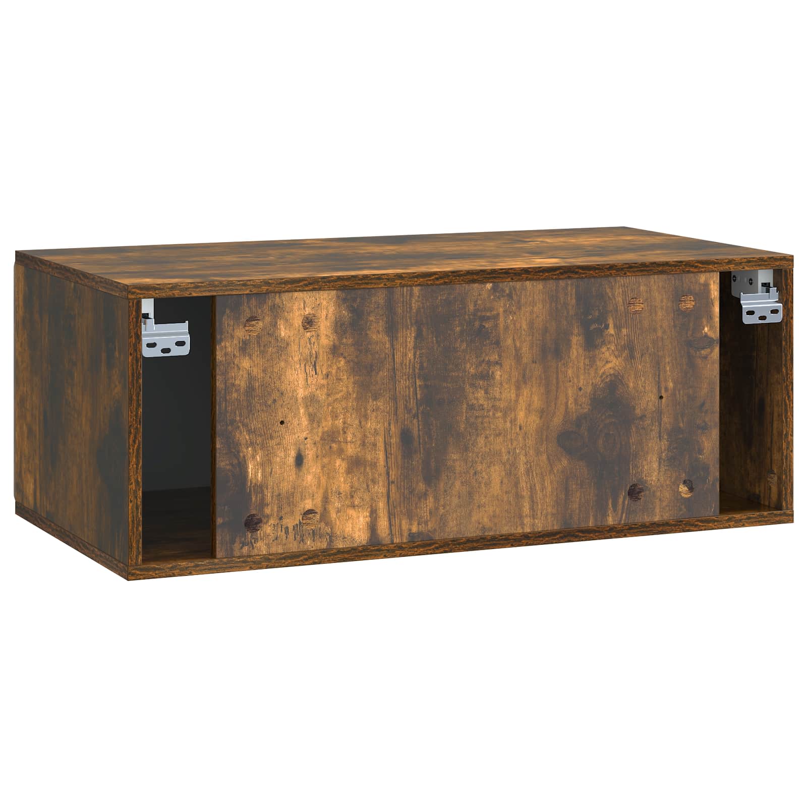 Wandmontierter TV-Schrank Geräucherte Eiche 78,5 x 41 x 30 cm
