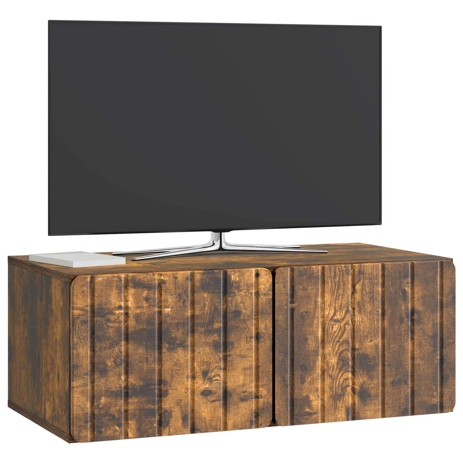 Wandmontierter TV-Schrank Geräucherte Eiche 78,5 x 41 x 30 cm