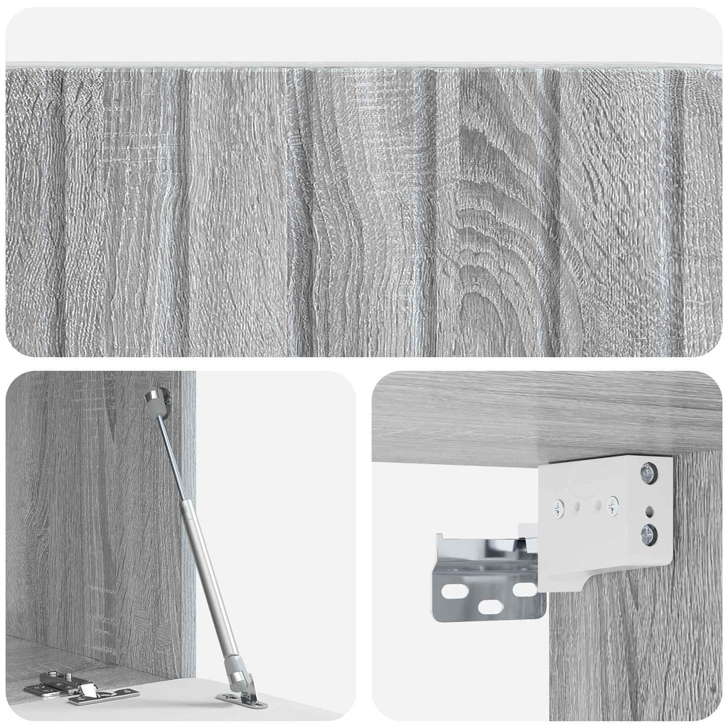 Wandmontierter TV-Schrank Graues Sonoma 78,5 x 41 x 30 cm