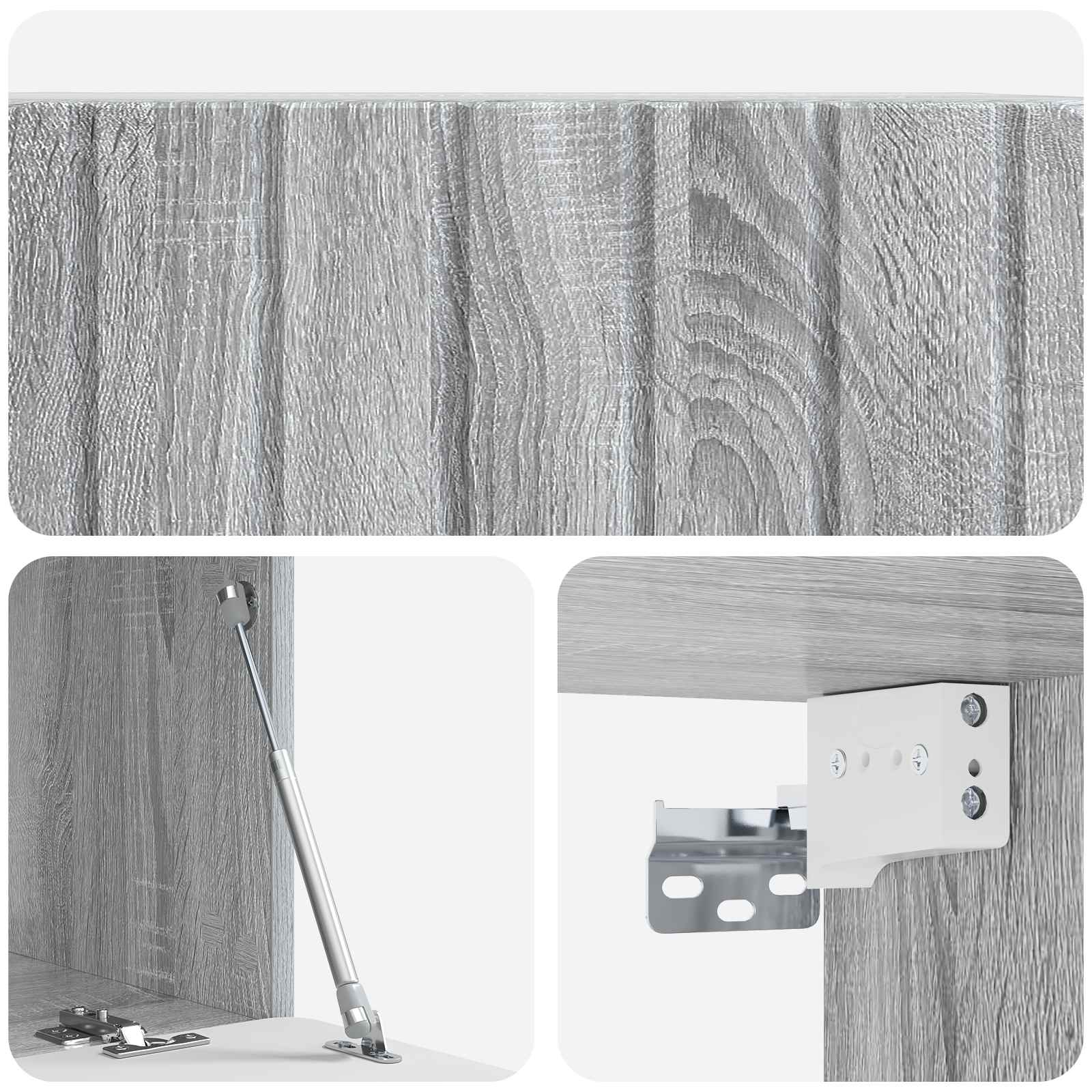 Wandmontierter TV-Schrank Graues Sonoma 78,5 x 41 x 30 cm