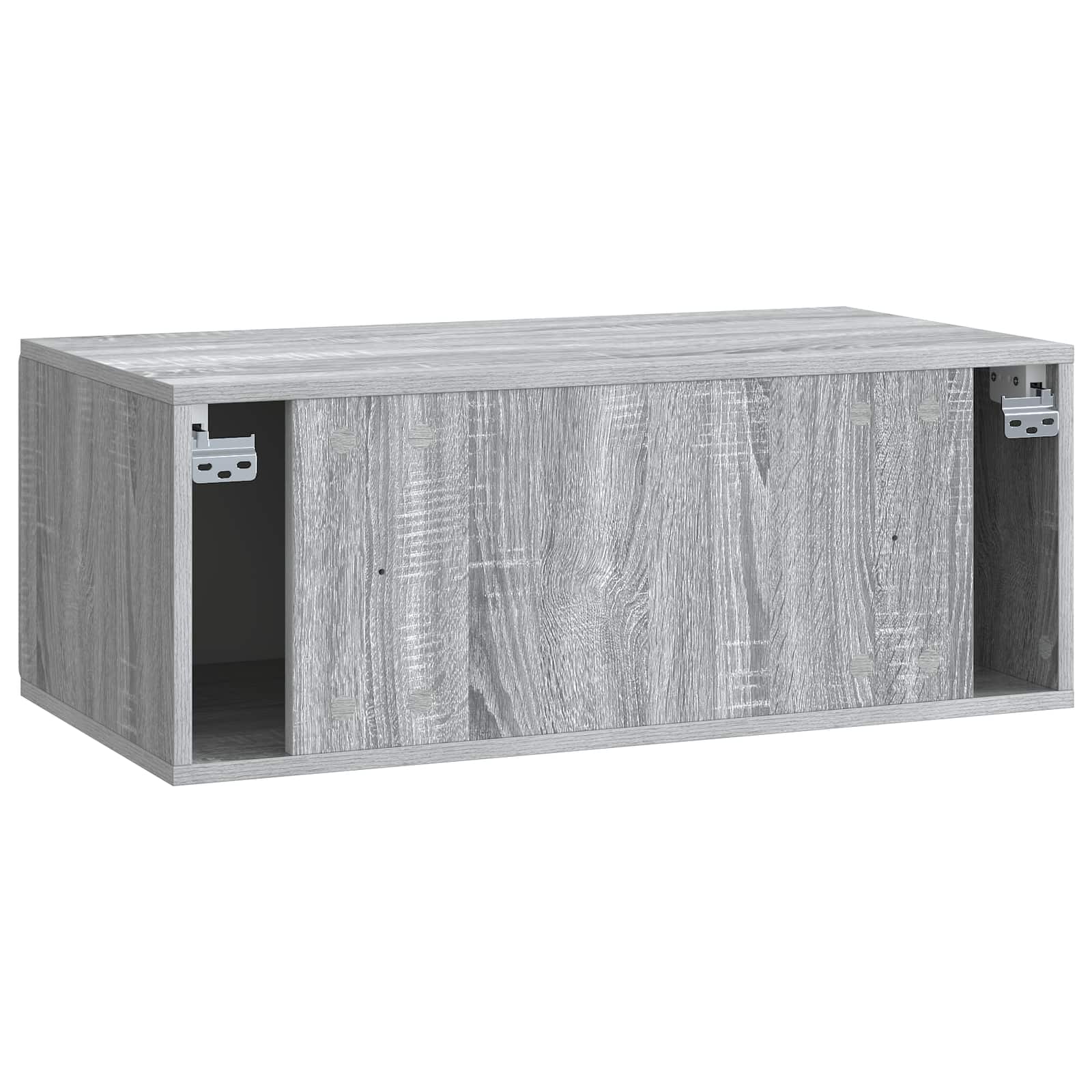 Wandmontierter TV-Schrank Graues Sonoma 78,5 x 41 x 30 cm