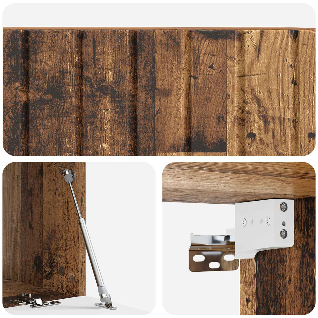 Wandmontierter TV-Schrank Altholz 78,5 x 41 x 30 cm