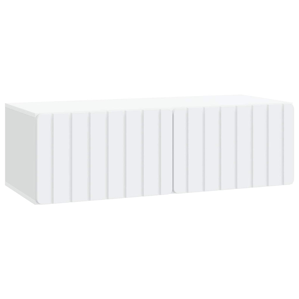 Wandmontierter TV-Schrank Weiß 98 x 41 x 30 cm Holzwerkstoff