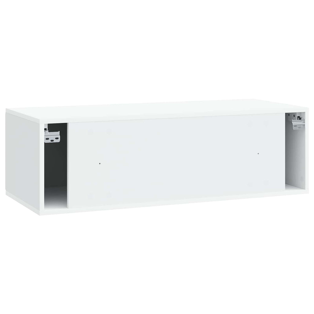 Wandmontierter TV-Schrank Weiß 98 x 41 x 30 cm Holzwerkstoff