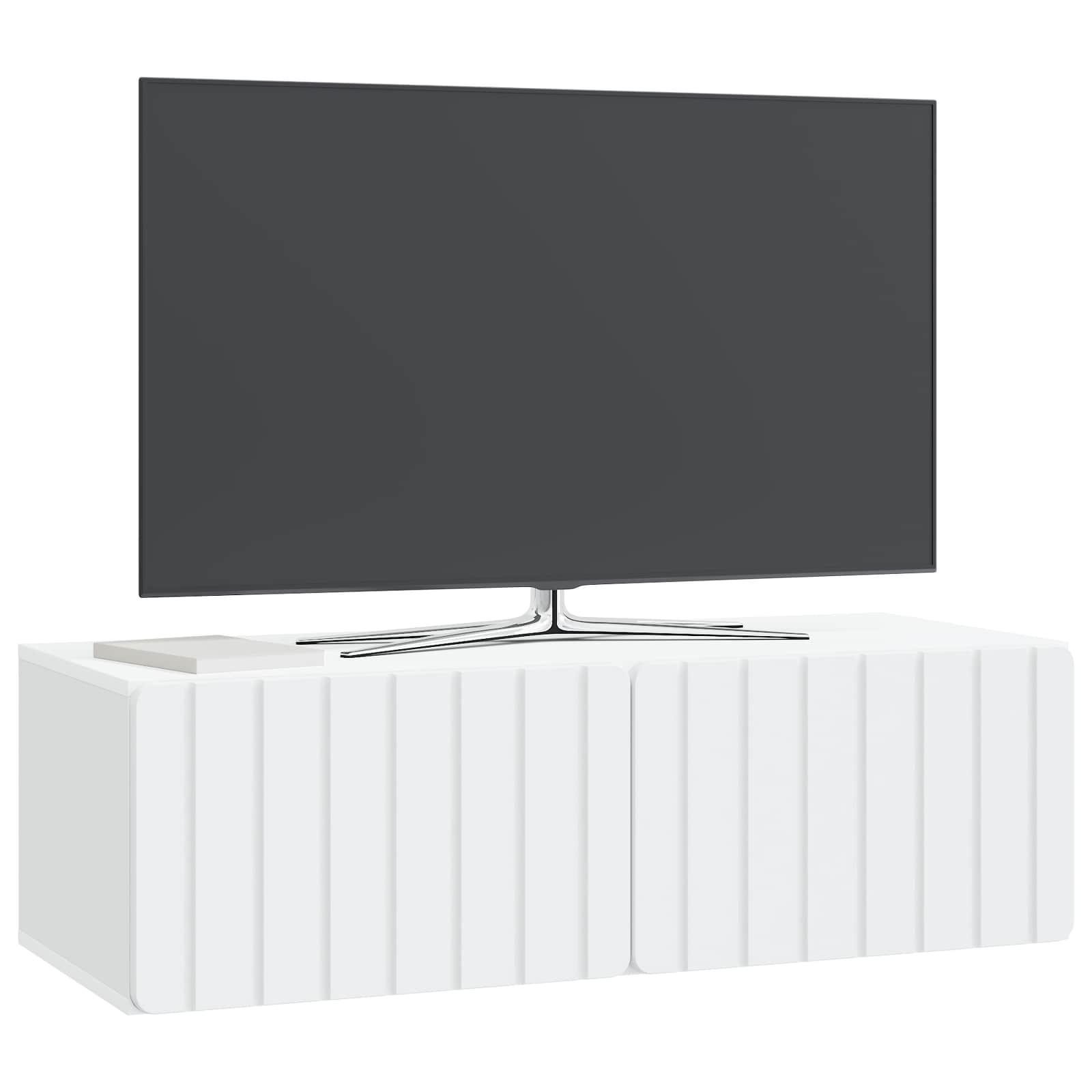 Wandmontierter TV-Schrank Weiß 98 x 41 x 30 cm Holzwerkstoff