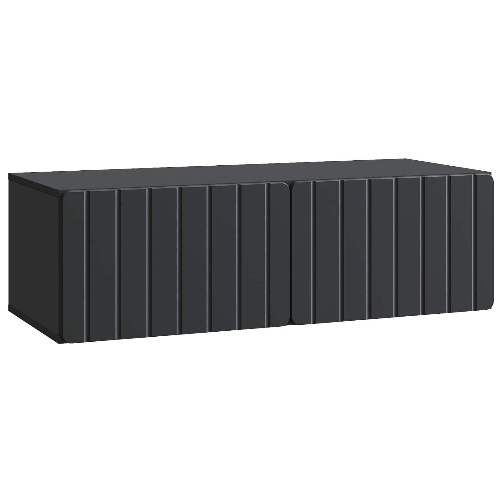 Wandmontierter TV-Schrank Schwarz 98 x 41 x 30 cm Holzwerkstoff