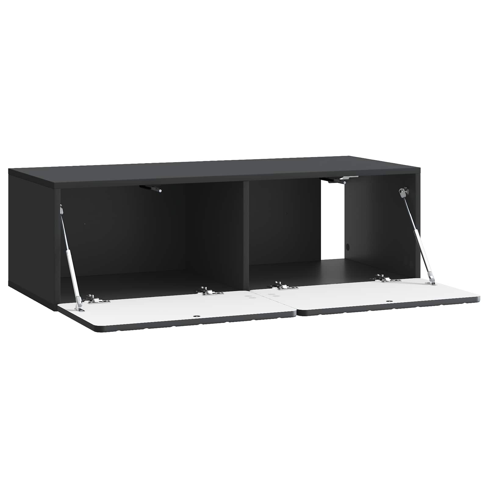 Wandmontierter TV-Schrank Schwarz 98 x 41 x 30 cm Holzwerkstoff