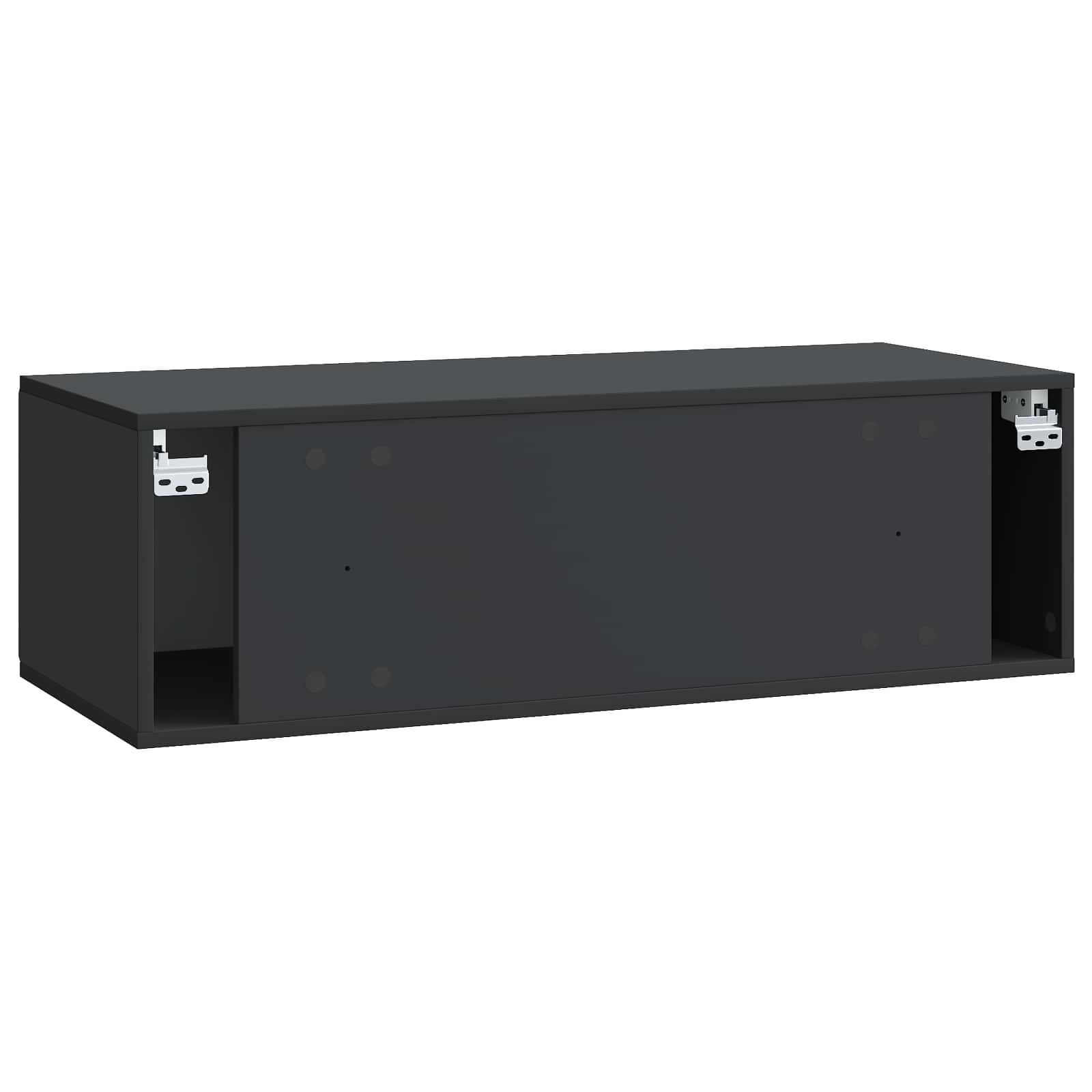 Wandmontierter TV-Schrank Schwarz 98 x 41 x 30 cm Holzwerkstoff