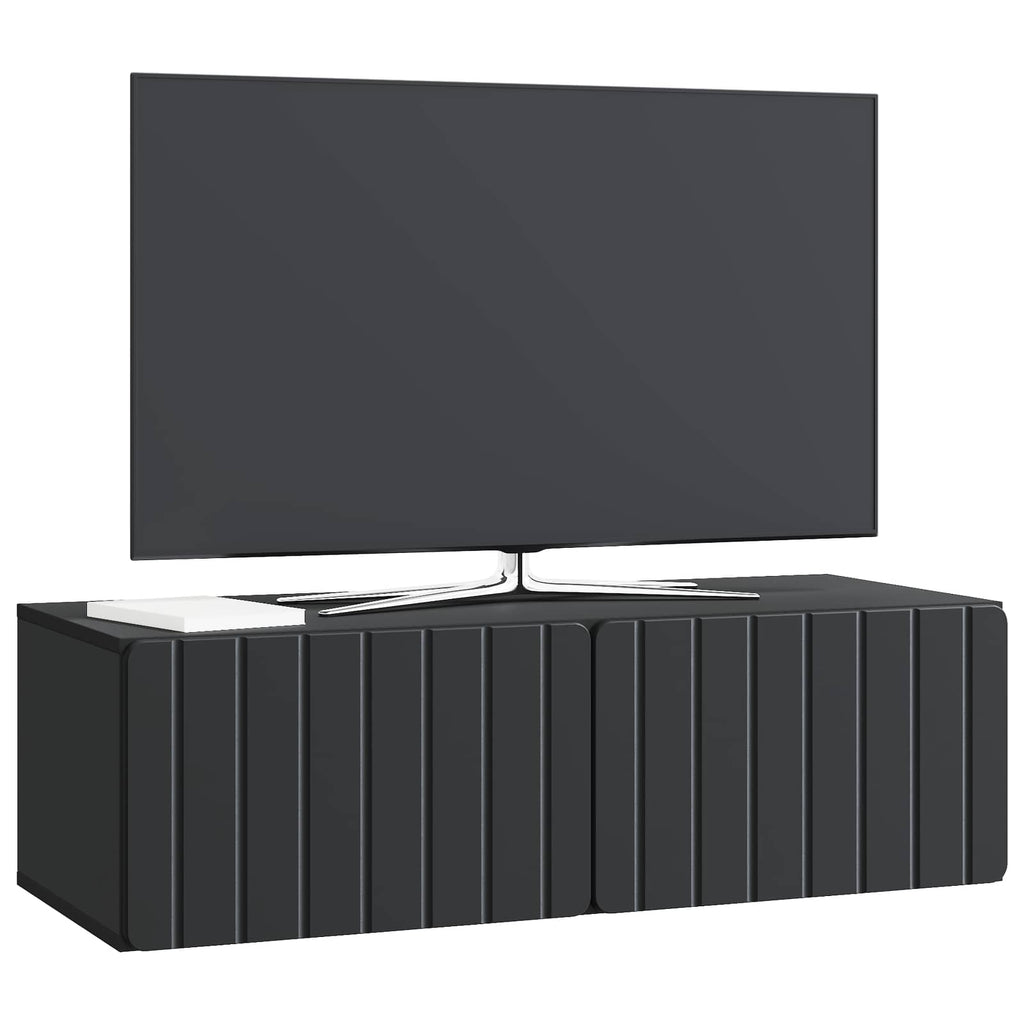 Wandmontierter TV-Schrank Schwarz 98 x 41 x 30 cm Holzwerkstoff