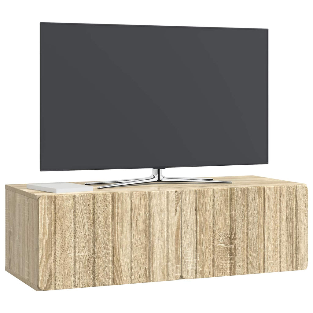 Wandmontierter TV-Schrank Sonoma-Eiche 98 x 41 x 30 cm