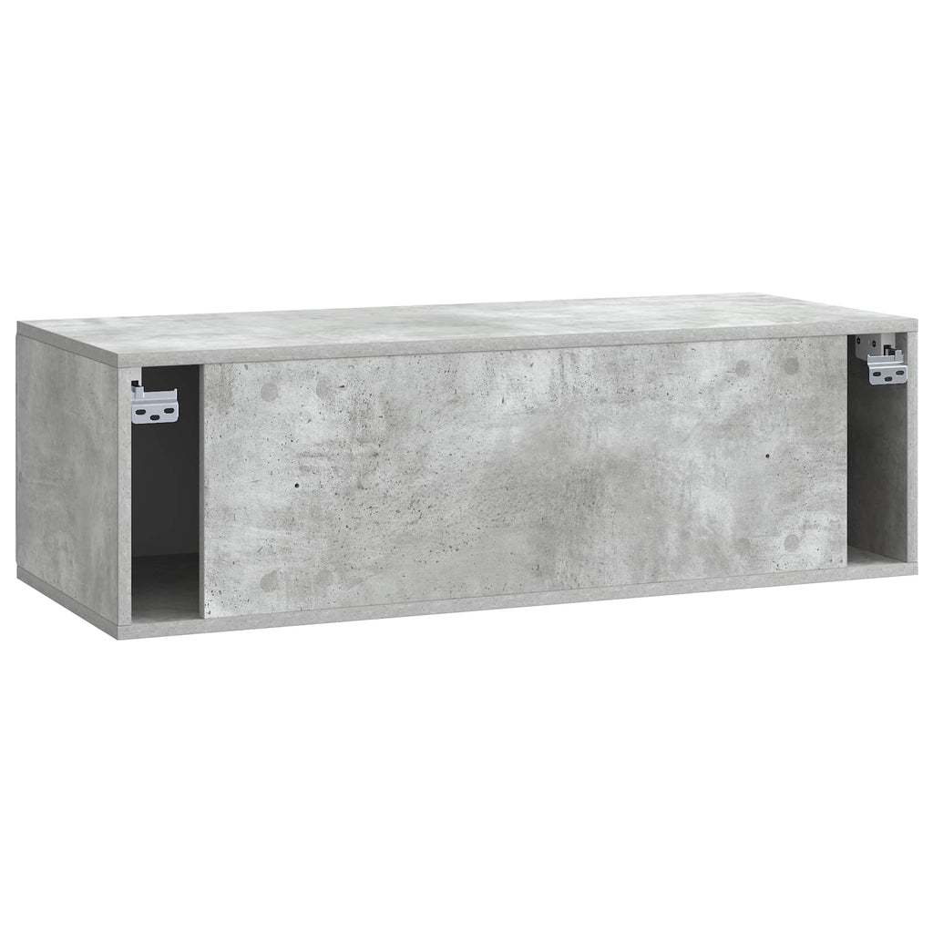 Wandmontierter TV-Schrank Betongrau 98 x 41 x 30 cm