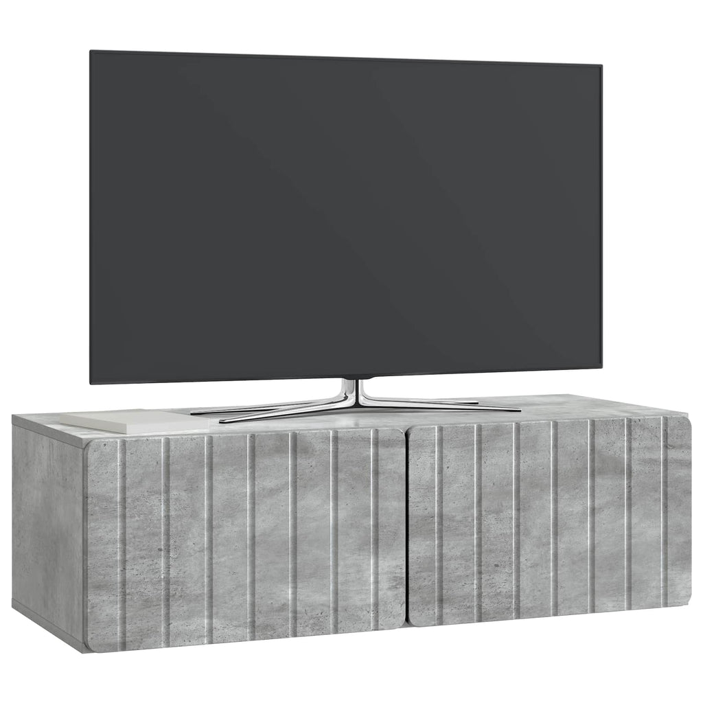 Wandmontierter TV-Schrank Betongrau 98 x 41 x 30 cm