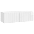 Wandmontierter TV-Schrank Hochglanz Weiß 98 x 41 x 30 cm