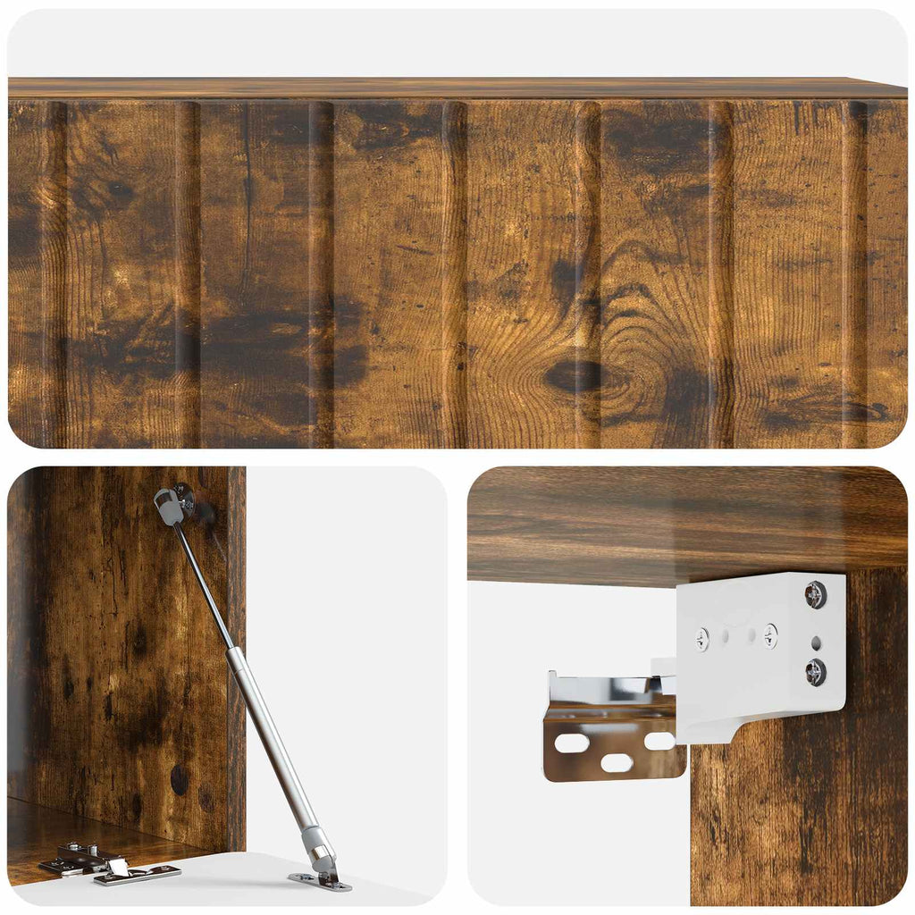 Wandmontierter TV-Schrank Geräucherte Eiche 98 x 41 x 30 cm
