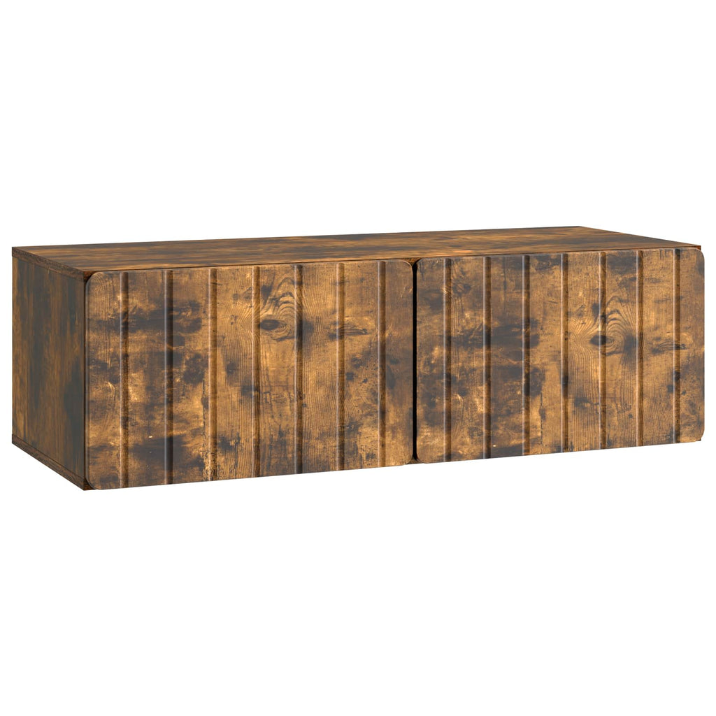 Wandmontierter TV-Schrank Geräucherte Eiche 98 x 41 x 30 cm