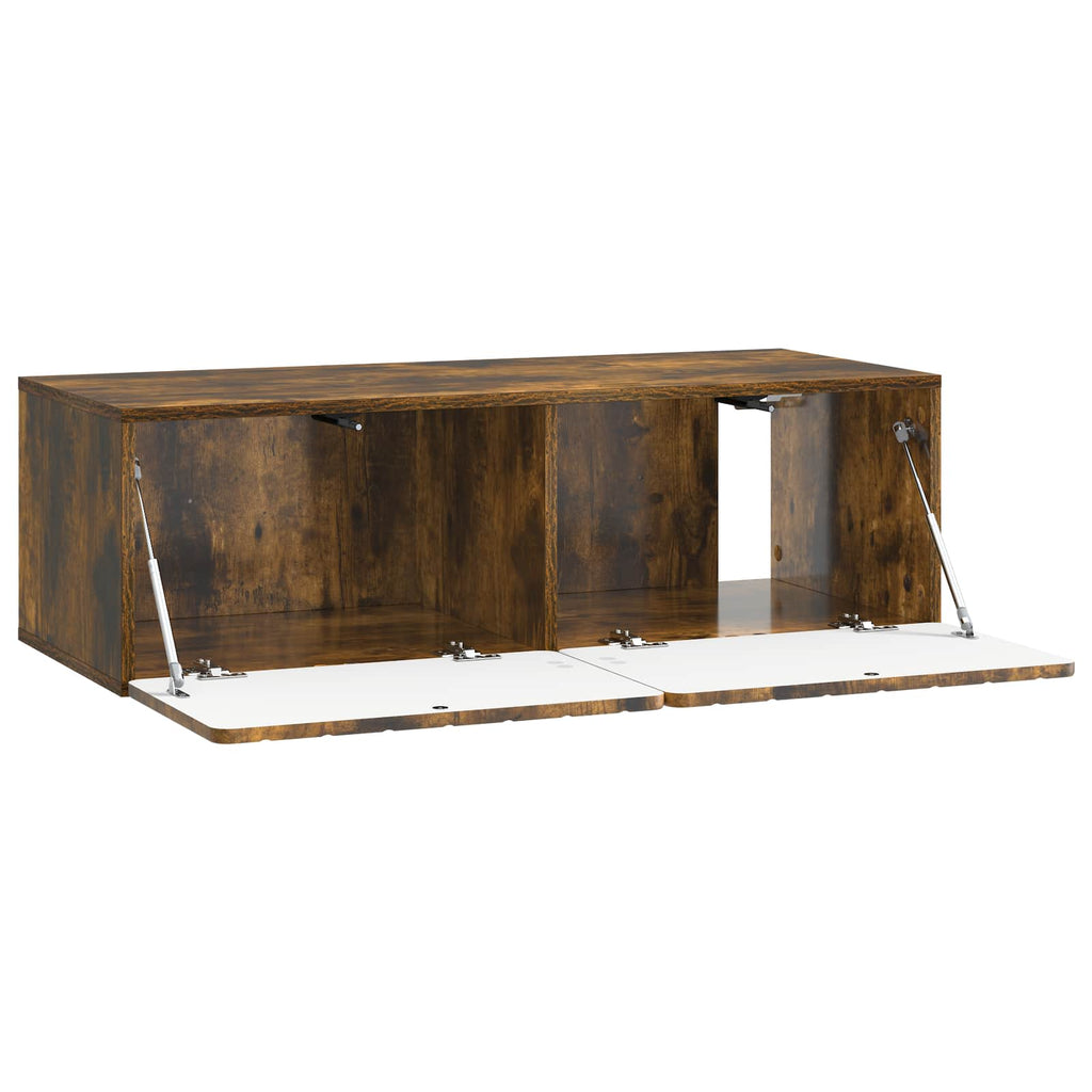 Wandmontierter TV-Schrank Geräucherte Eiche 98 x 41 x 30 cm