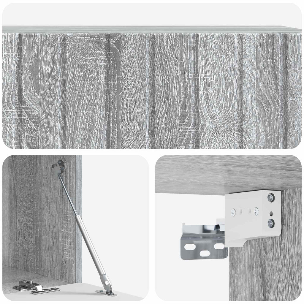 Wandmontierter TV-Schrank Graues Sonoma 98 x 41 x 30 cm
