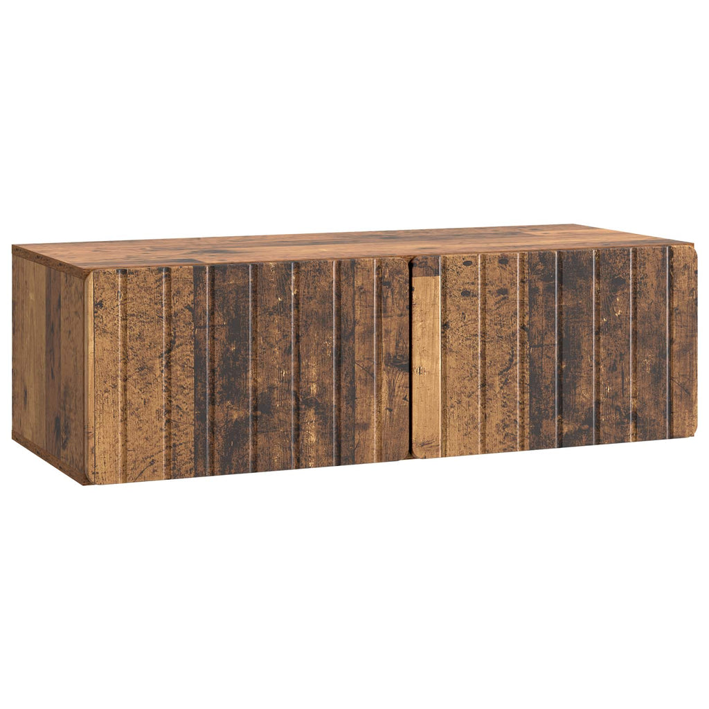 Wandmontierter TV-Schrank Altholz 98 x 41 x 30 cm Holzwerkstoff